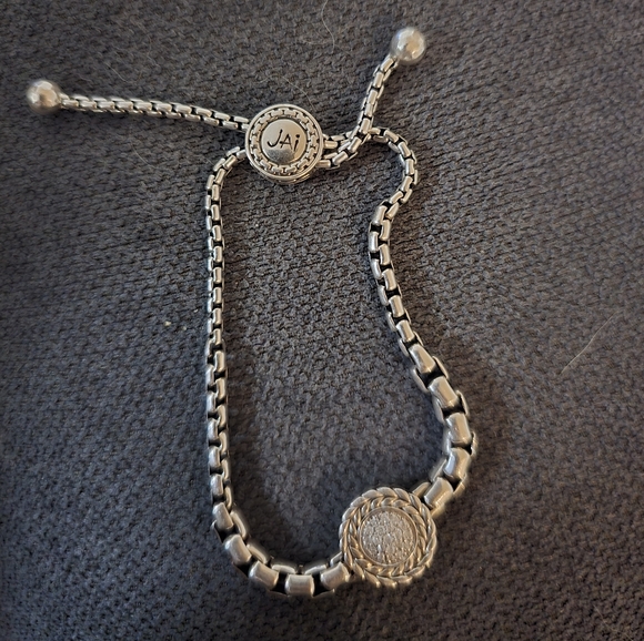 JAI Sterling Silver Pave Diamond Bracelet - Picture 4 of 8